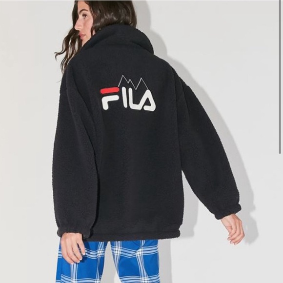 fila teddy jacket black